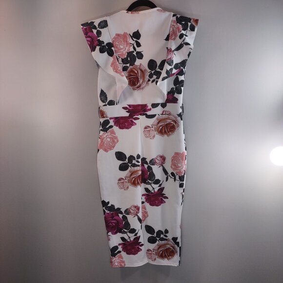Pretty Little Thing Fitted Midi Floral Dress, Size 8 - Picture 8 of 8